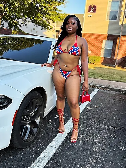 Random niggers in confederate bikinis pt. 1