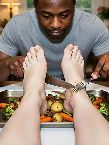 The black cannibal decided to eat me raw.