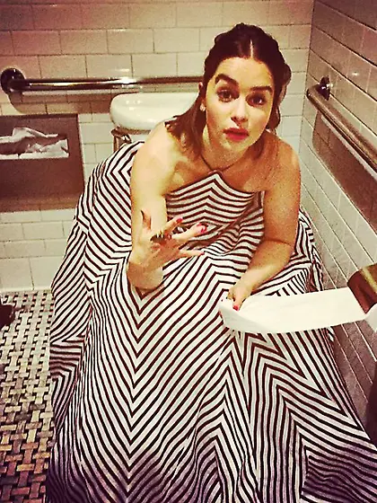 emilia on the throne