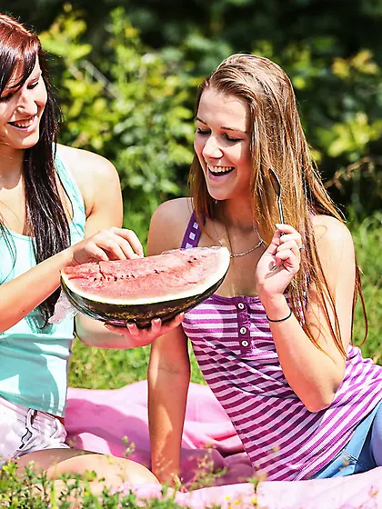 Two licentious chicks Morgan Blanchette and Alexis Crystal are n