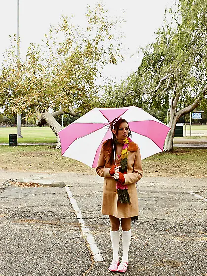 Old man with a magic stick is here to please this petite teenage