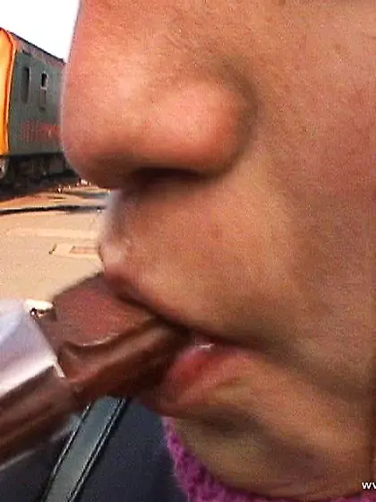 Sensational brunette is licking her toy and pushing dildo deep i