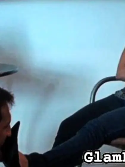 Gal gets paid to have her high heels worshipped