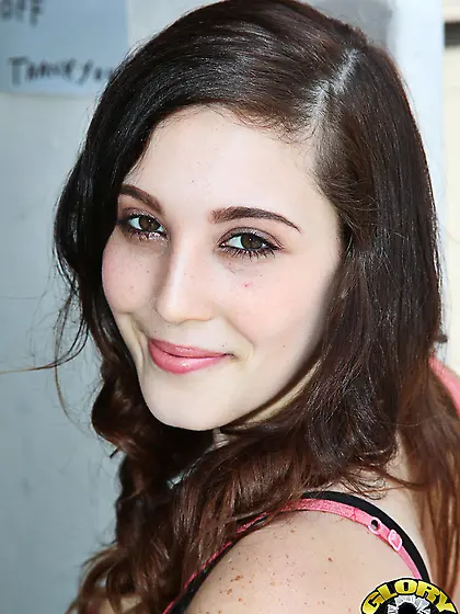 Teen babe with huge tits gives head and fucks BBC through the gl