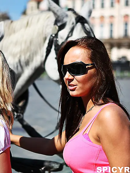 Cute sluts play games before oral and fucking