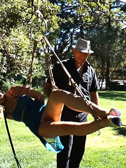 Chick roped fucked sucks