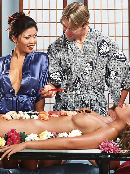 Busty brunette gals Charmane Star and Miko Lee got fucked by the