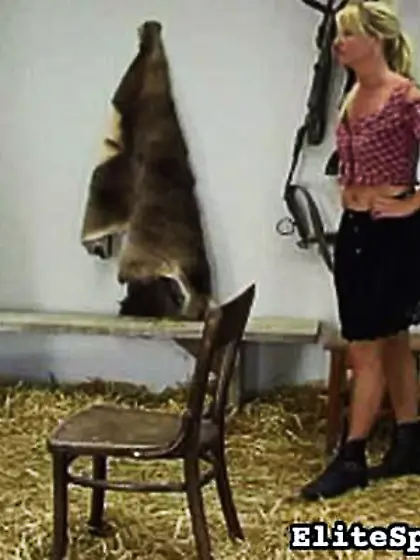 Spanking brunettes whip barn