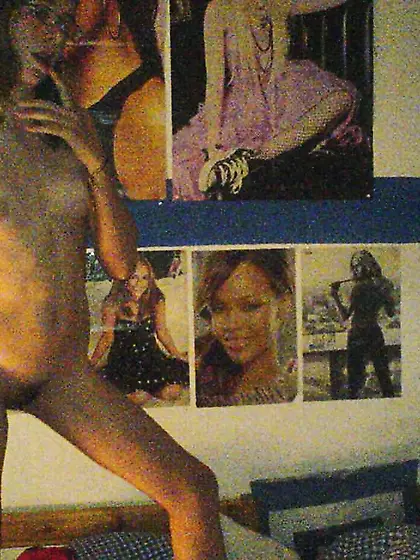 Fur Covered light-haired with pointy puffies selfshots