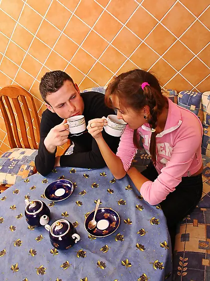 Tanned redhead hottie Kate