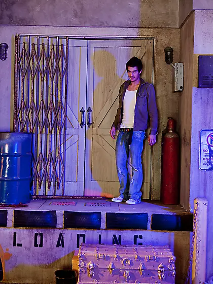 Ally Kay gets rid of her white shirt and jeans skirt and gets he