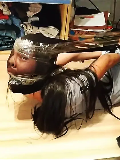 Fucked Up Pantyhose Encasement And Bondage - Selfgags