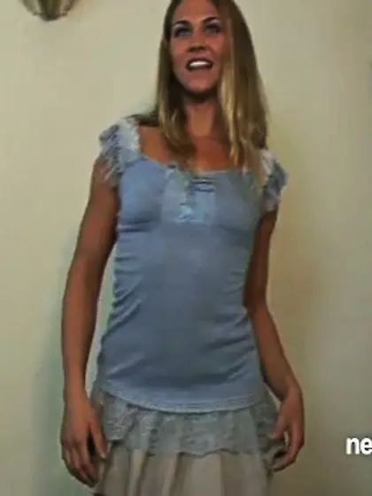 Enticing brunettes blondes strip