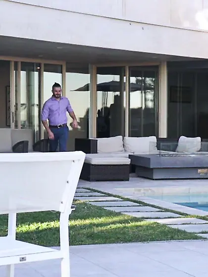 Dominating sexy ebony drilled