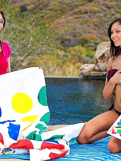 Pigtailed lass white socks