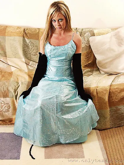 Pennie wears nothing but stockings and tiny panties after she ta