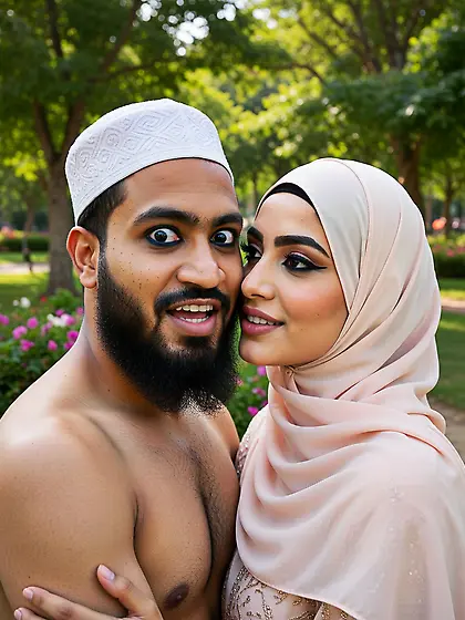 Beautiful Hijabi Arab Girl with Abdur Rahman