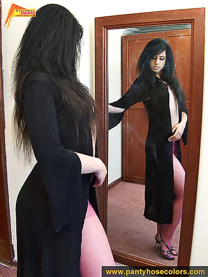 Pink pantyhose ripped off