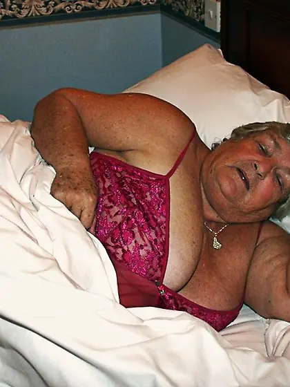 Nasty granny shows huge