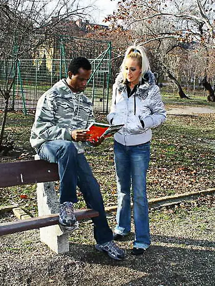 Black guy fucking white teen girls tight...