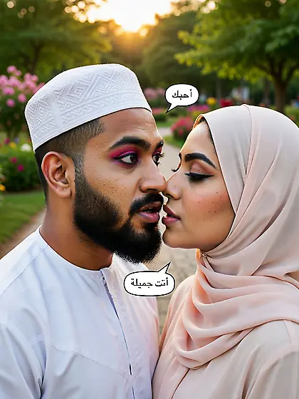 Beautiful Hijabi Arab Girl with Abdur Rahman