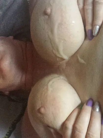Cum on blonde tits