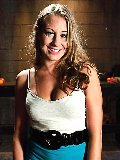 Blonde enjoys painful idea