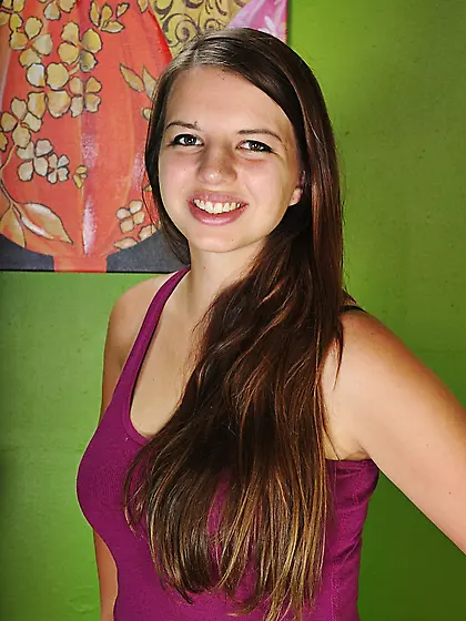 German cute brunette teen