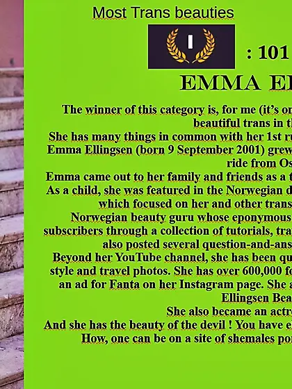 1st Supermodels category : Emma ELLINGSEN