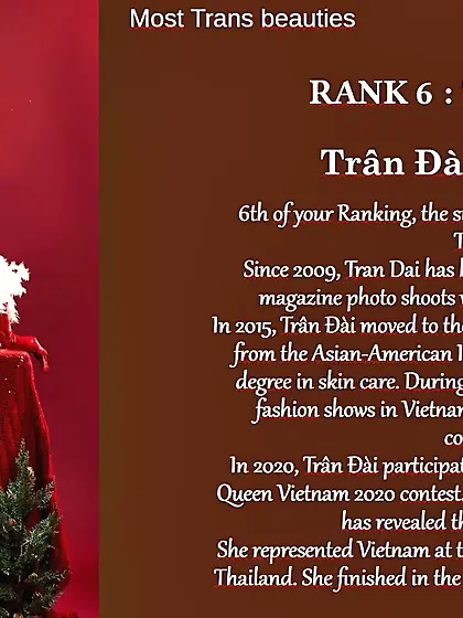 6th Miss National Category : Tran DAI TRUONG