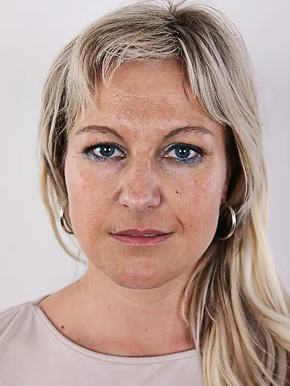 Horny cute blonde lady