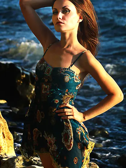 Cute seducer nude sea