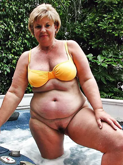 Grannies in swimsuits having fun