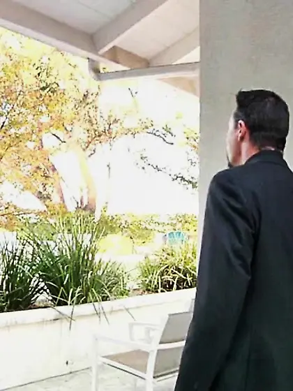 Fancy hairdo redhead fucked by a blindfolded...