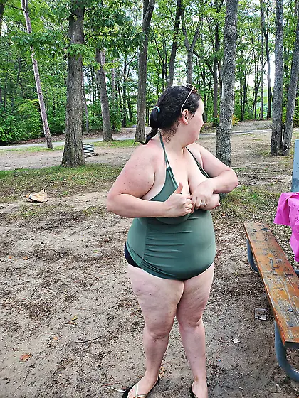 Wife Camping Public Tit Flash