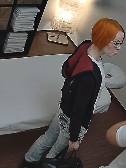 Tattooed red-haired fox fucks
