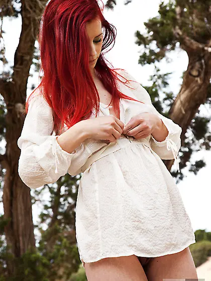 Hot brunette gal Gabrielle Lupin takes off her white gown and sh