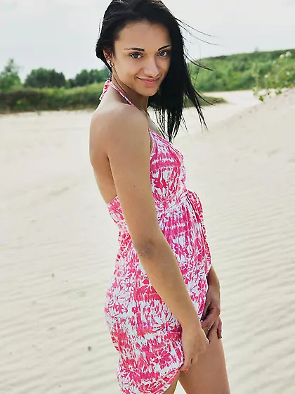 Gorgeous teen Aprilia B is performing the turning on nude pussy