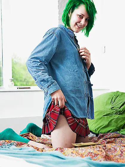 Partially exposed girl is the perfect escape from the mundane