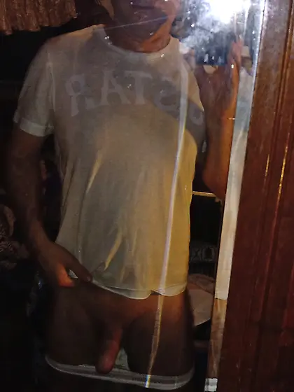 Pantsed faggot.  Shy but beautiful.  Exposed cock