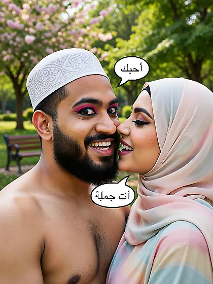 Beautiful Hijabi Arab Girl with Abdur Rahman