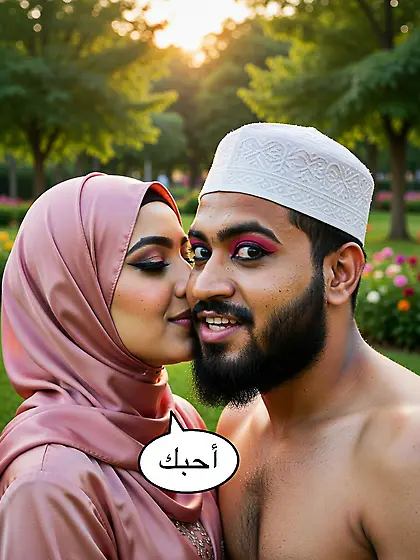 Beautiful Hijabi Arab Girl with Abdur Rahman