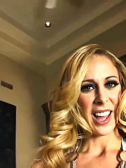 Silver dress classy blonde