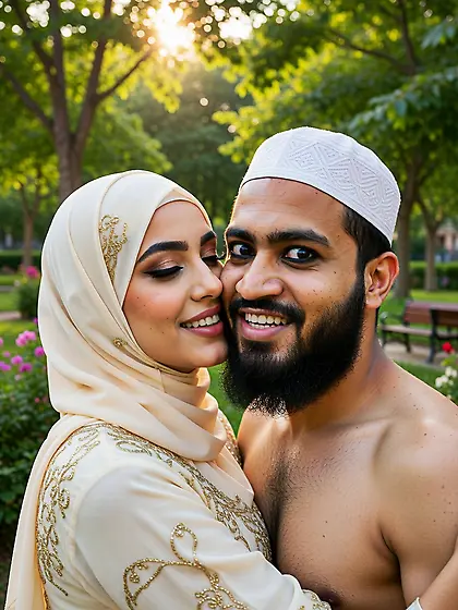 Beautiful Hijabi Arab Girl with Abdur Rahman