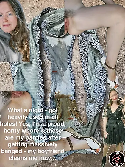 Jessie‘s used panties after a gangbang night!