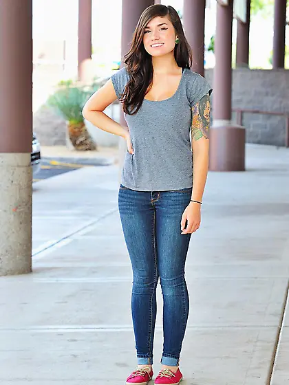 Busty softcore teen Lyanna FTV shows off her fine booty and smoo