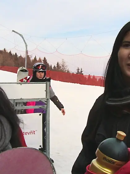 Brunette teen doll warm