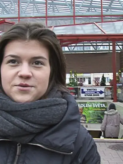 Brunette babe takes facial