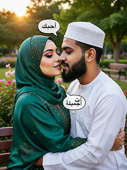 Beautiful Hijabi Arab Girl with Abdur Rahman