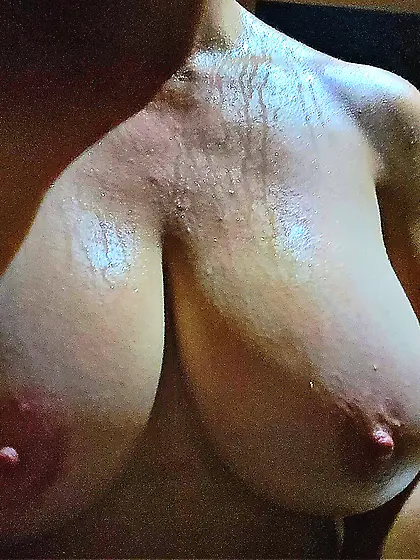 Big sweaty sauna tits, pic she sent to my friends